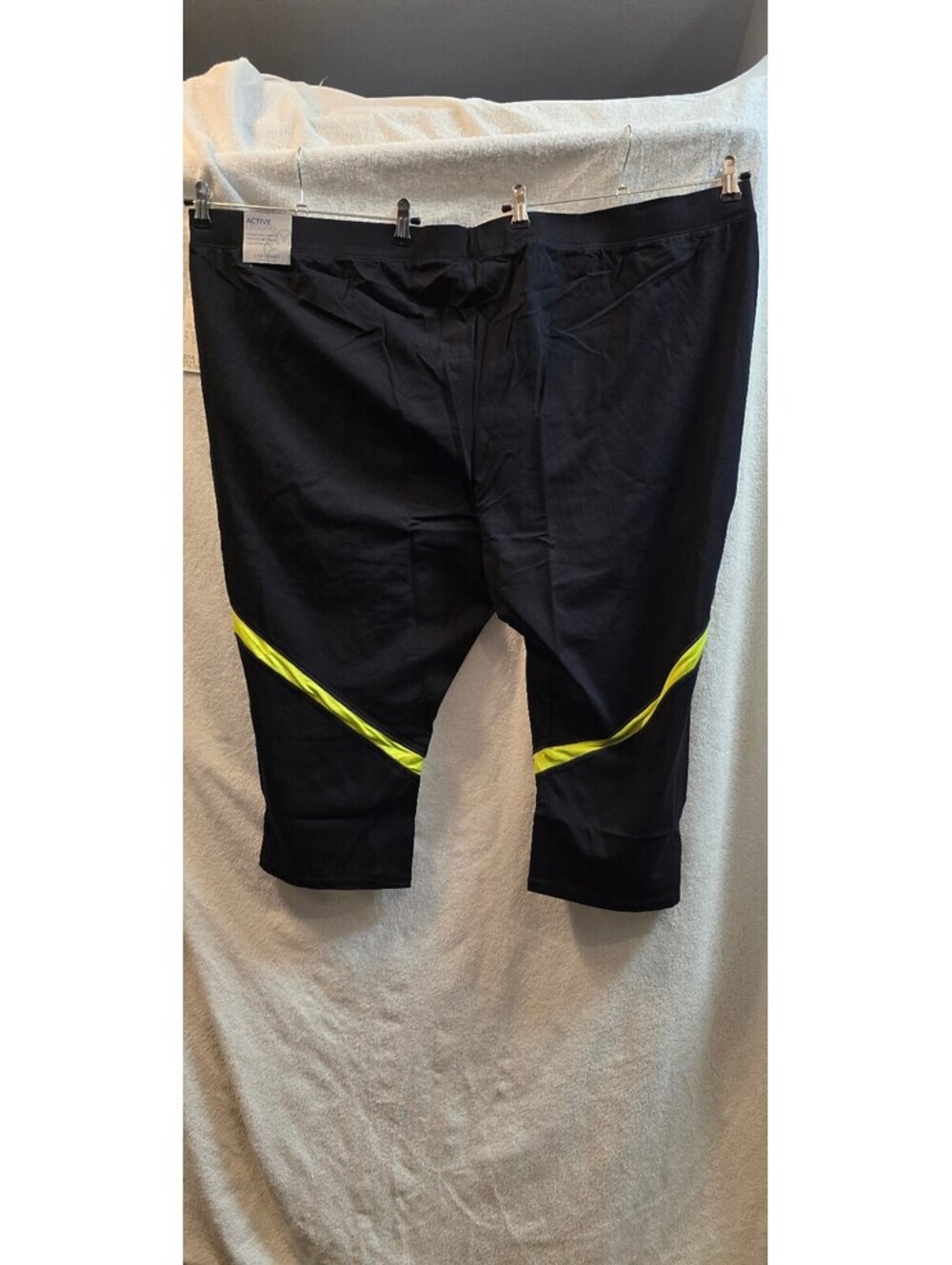 Vintage Active Legging Smooth Wide Waistband Size 5X (34/36) Black